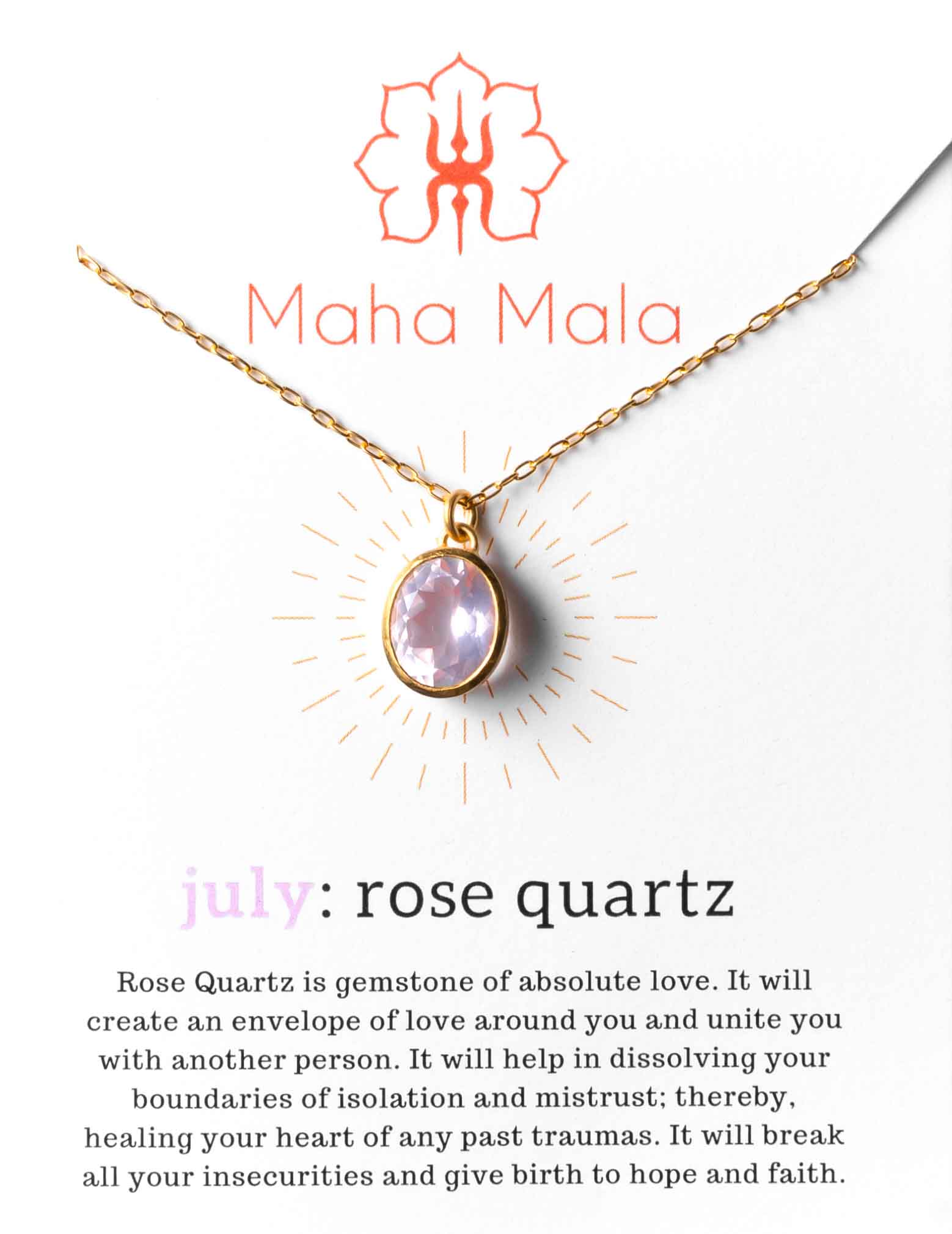 JULY BIRTHSTONE - Rose Quartz